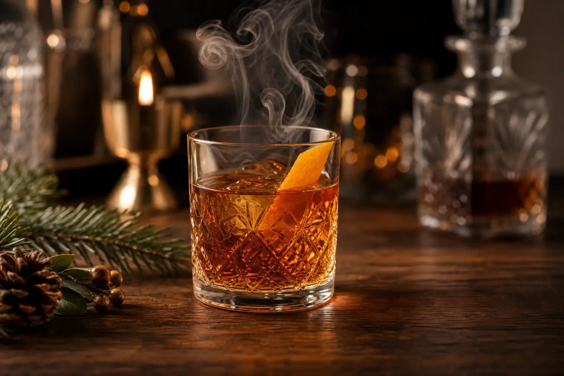 Luxus ajándékok férfiaknak: whiskey füstölő szett a fa alatt - Smoking Spirit