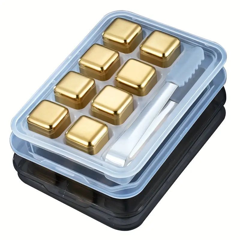 Smoking Spirit 8-piece Whiskey Cooling Cube Set | 8 Cubes + Tongs - Smoking Spirit